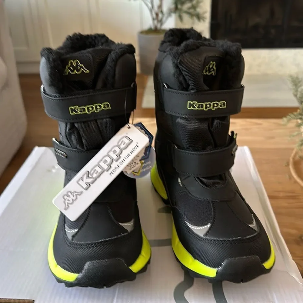 Kappa Cekis Tex K Black/Lime Kids Boot NEW in Box